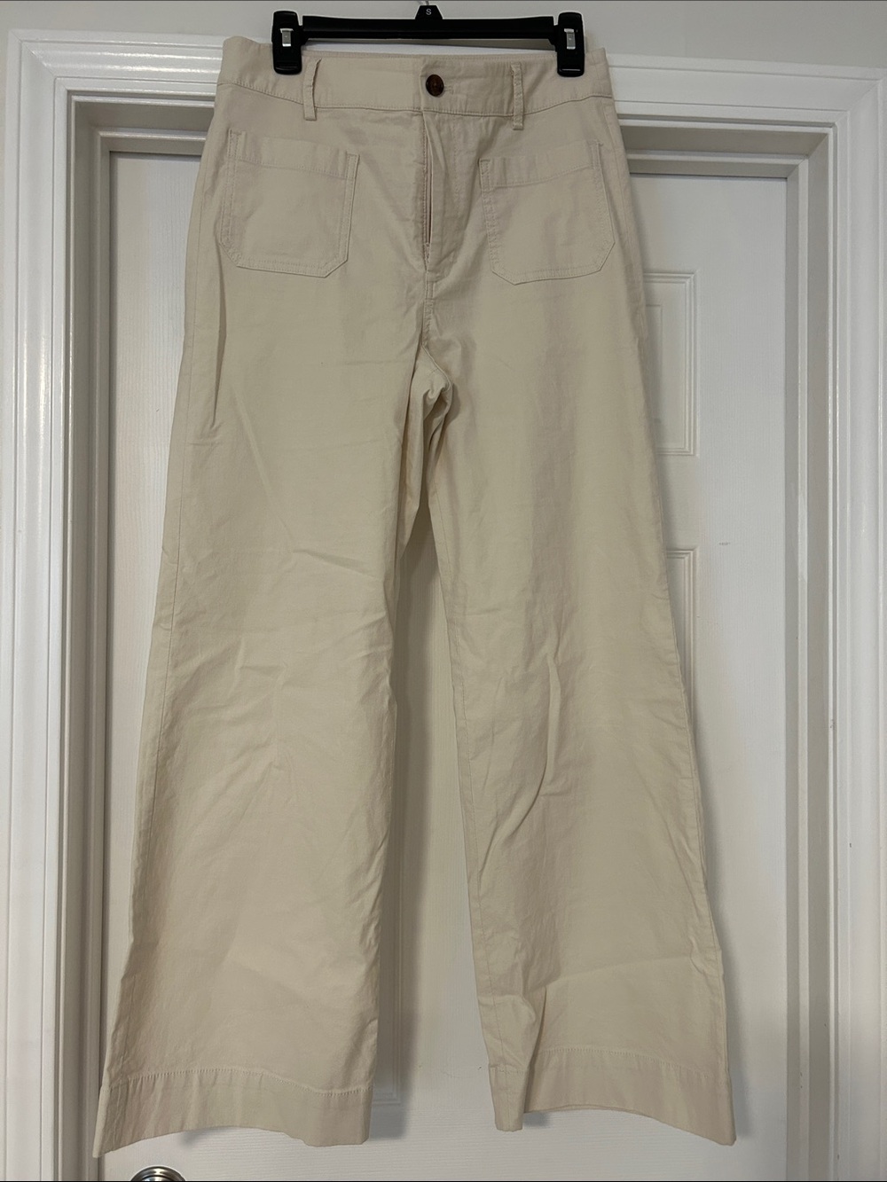 J. Crew Women’s Wide-Leg Chinos Cream